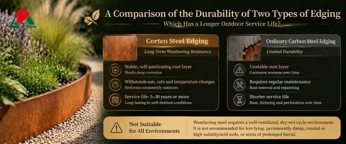 A Comparison of the Durability of Two Types of Edging Which Has a Longer Outdoor Service Life